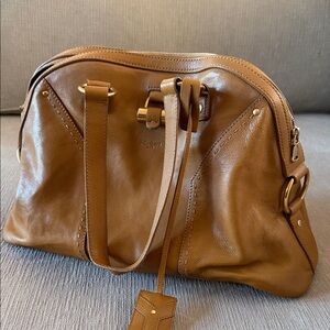 Yves Saint Laurent Tan Leather Satchel